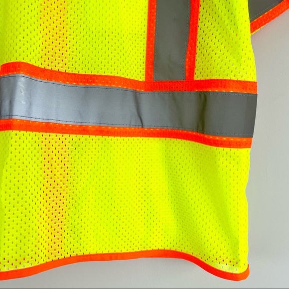 ML KISHIGO High Visibility 6 Pocket Contrast Mesh Vest Workwear - Picture 10 of 16